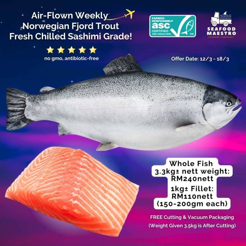 <a> Fresh Chilled Norwegian Fjord Trout - Sashimi Grade